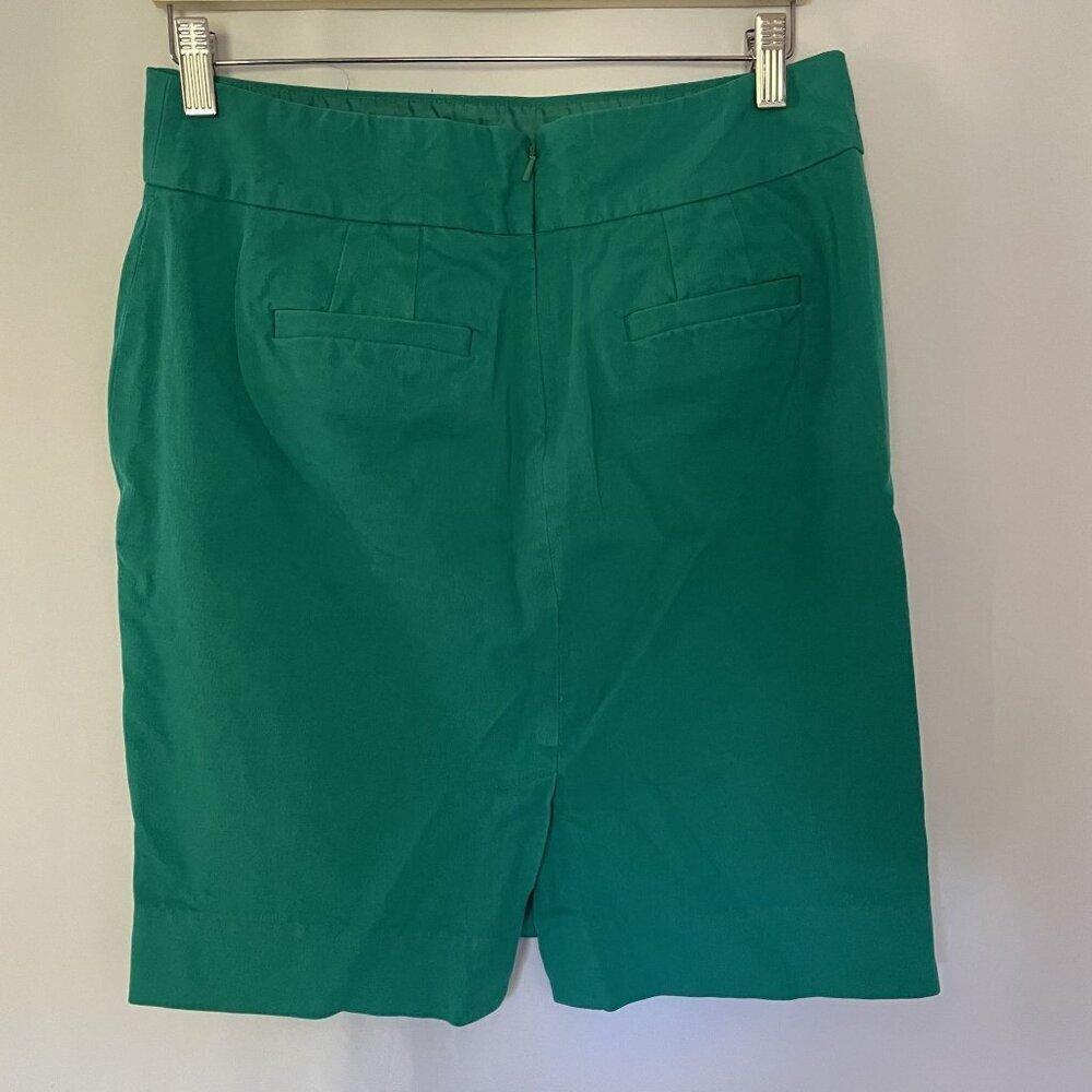Banana Republic Petite Green Skirt Size 10 Cotton & Viscose Blend - Picture 3 of 5